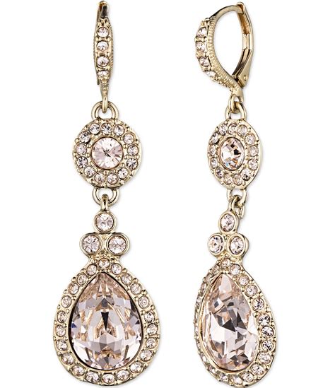 givenchy gold tone tube style earrings|givenchy crystal earrings.